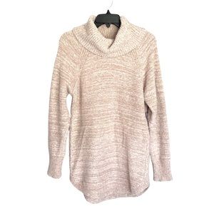 NEW Thread & Supply Nordstrom Cream Chenille Soft Knit Turtleneck Tunic Sweater